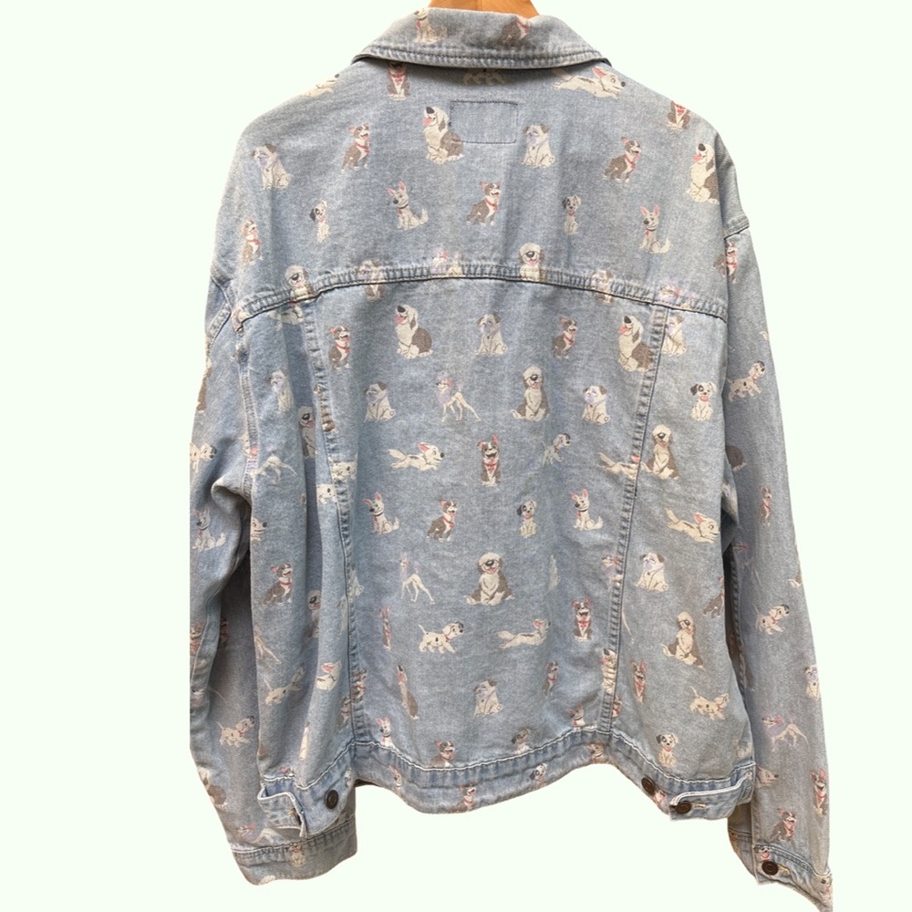 Disney Light Blue Jean Jacket with Dog Characters - Picture 2 of 8